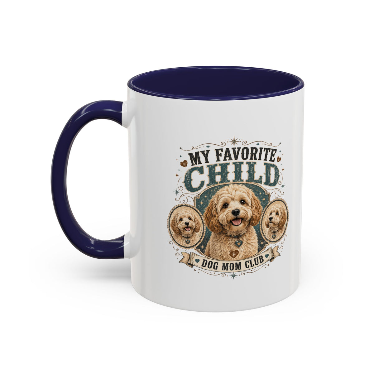 Milo Bailey Dog Dad Mom Dog Mom Coffee Mug — “My Favorite Child” Doodle Dog Portrait Accent Mug