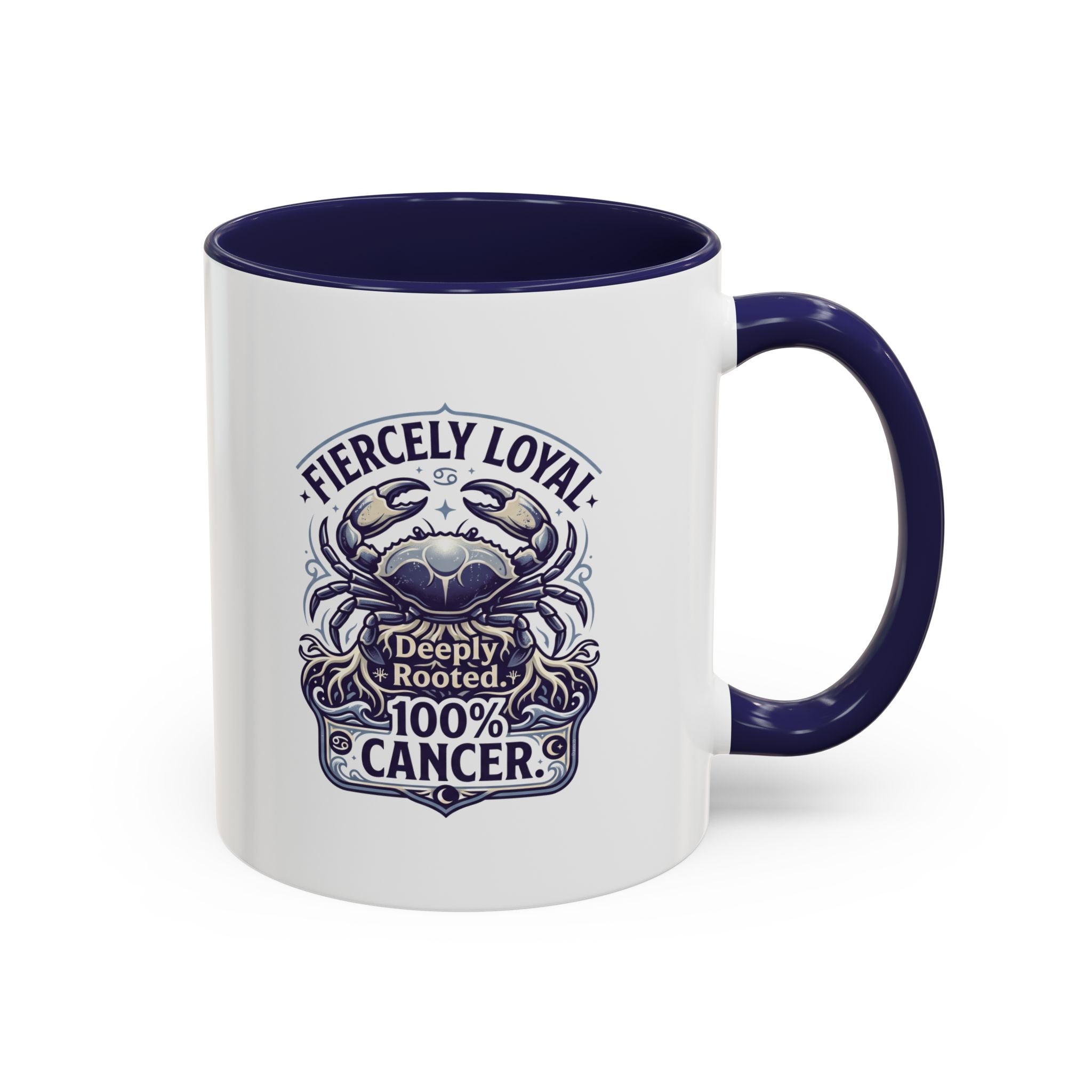 Cancer Zodiac Coffee Mug – "Fiercely Loyal, Deeply Rooted" Accent Mug