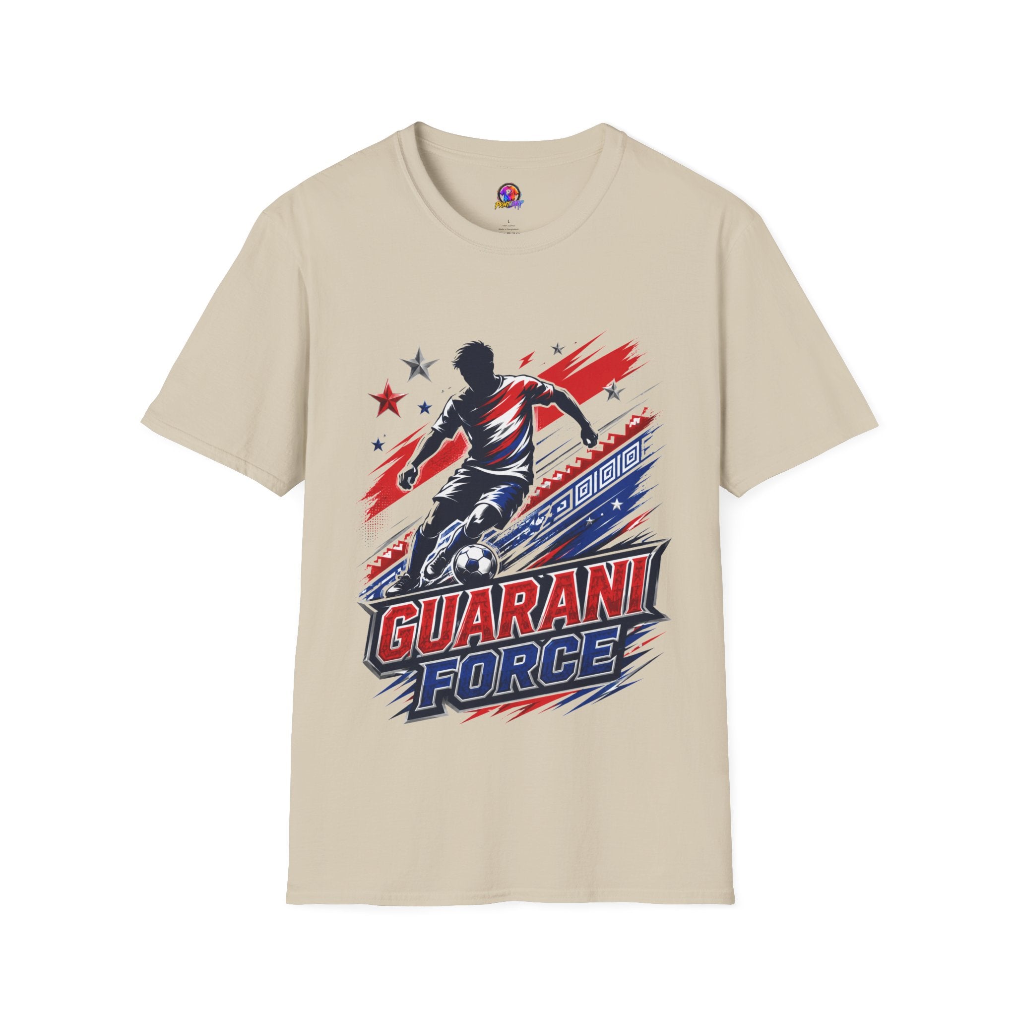 Paraguay Guarani Force Soccer T-Shirt — Red, White & Blue Futbol Fan Tee