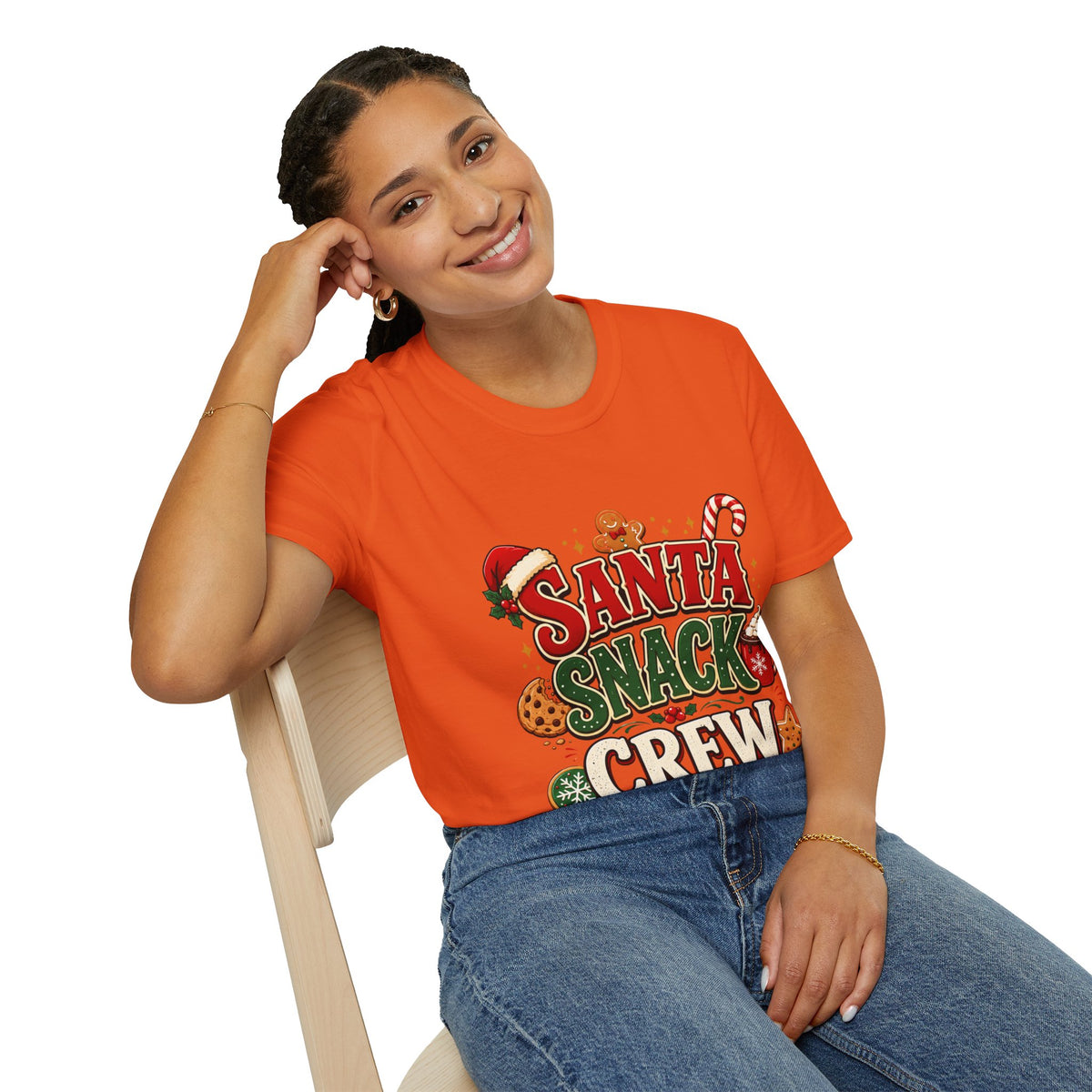 Santa Snack Crew T-Shirt — Christmas Cookie Holiday Tee