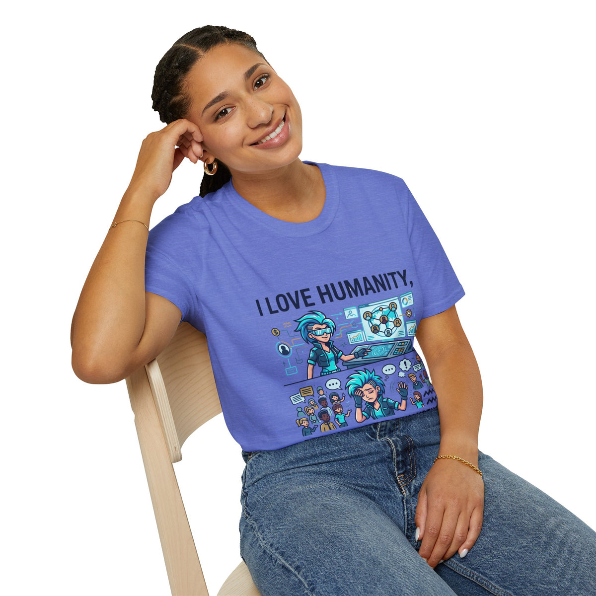 Aquarius Zodiac I Love Humanity T-Shirt — Funny Aquarist Marine Biologist Tee
