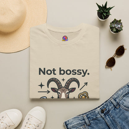 Capricorn T-Shirt — "Not Bossy, Just the Boss" Zodiac Goat Tee