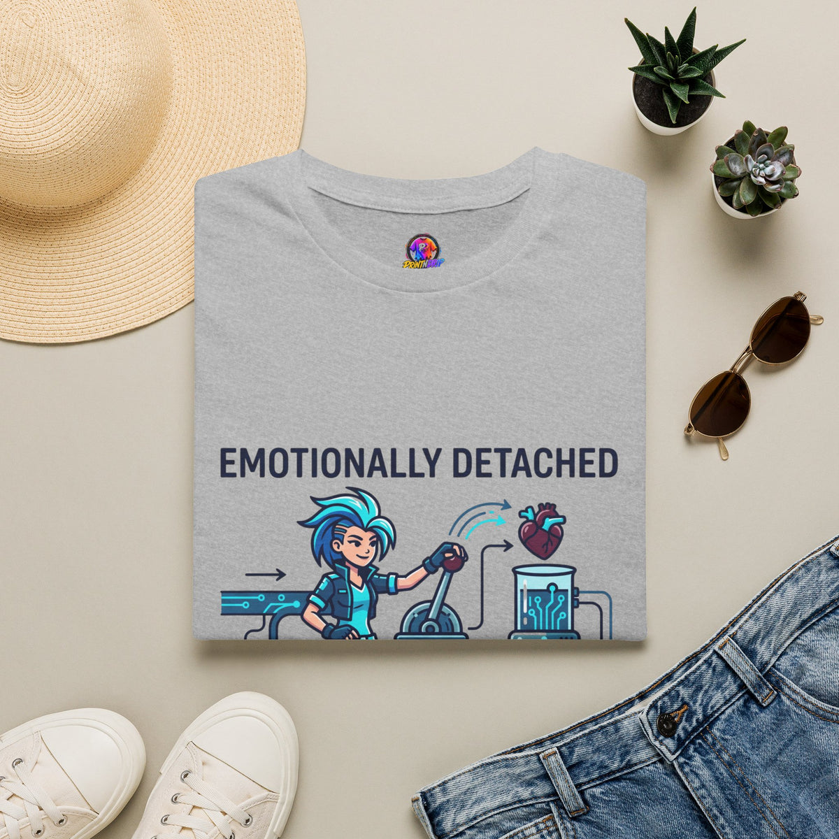 Aquarius Zodiac Emotionally Detached, Intellectually Invested T-Shirt — Aquarian Graphic Tee