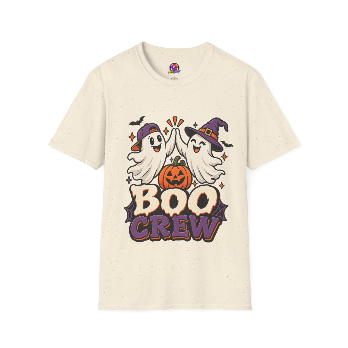 Boo Crew Halloween T-Shirt — Cute Ghosts & Pumpkin Graphic