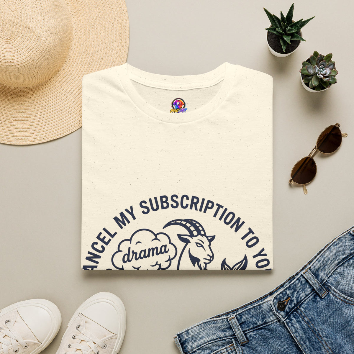 Capricorn Zodiac Tee — "Cancel My Subscription to Your Drama" Horoscope Shirt
