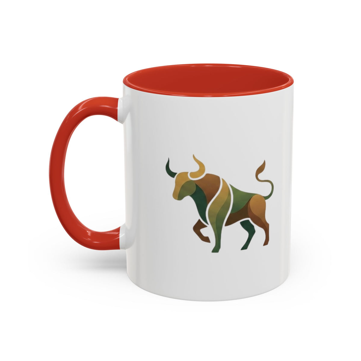 Taurus Geometric Bull Accent Coffee Mug — Taurus Zodiac Gift