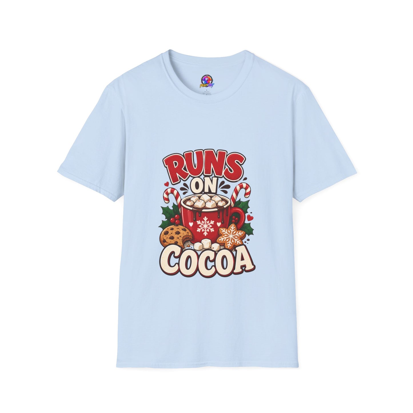 T-Shirt — Runs On Cocoa Holiday Graphic Tee
