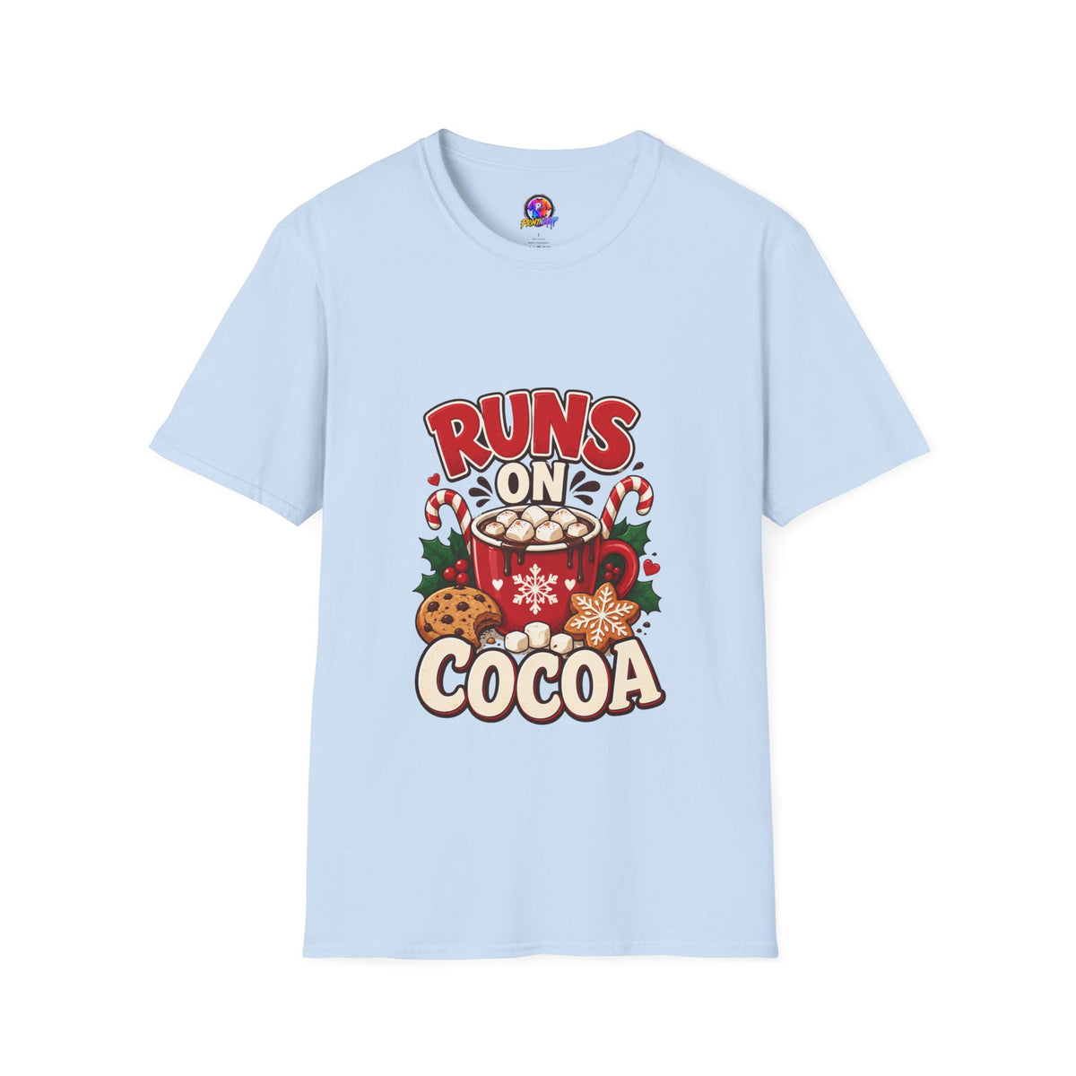 T-Shirt — Runs On Cocoa Holiday Graphic Tee
