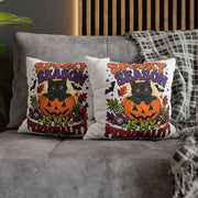 Halloween Pillowcase — "Spooky Season Is My Personality" Black Cat & Pumpkin Decorative Pillow Cover