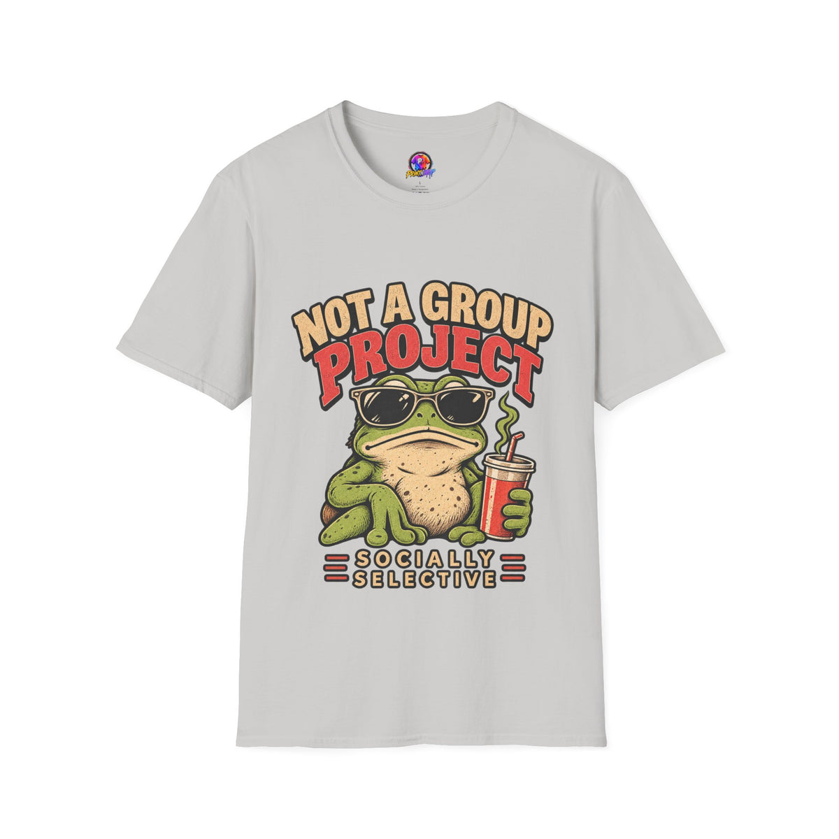 Not a Group Project Frog T-Shirt — "Socially Selective" Funny Introvert Tee