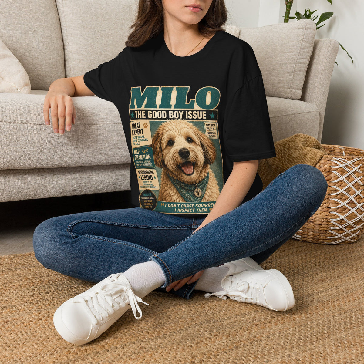 Milo 'The Good Boy Issue' Dog Magazine T-Shirt