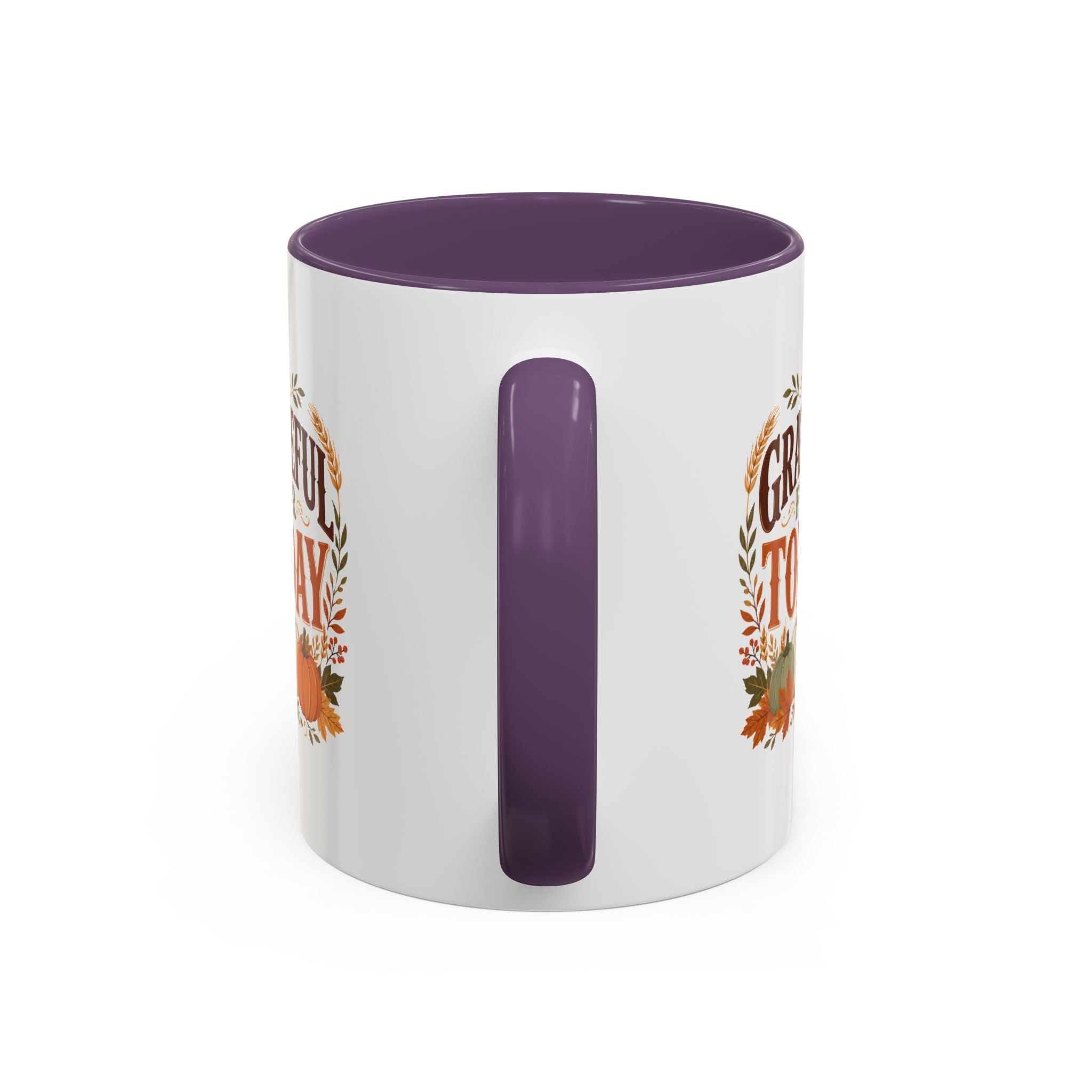 Thanksgiving Mug Grateful For Today Coffee Mug — Thanksgiving Pumpkin Fall Ceramic Accent Mug