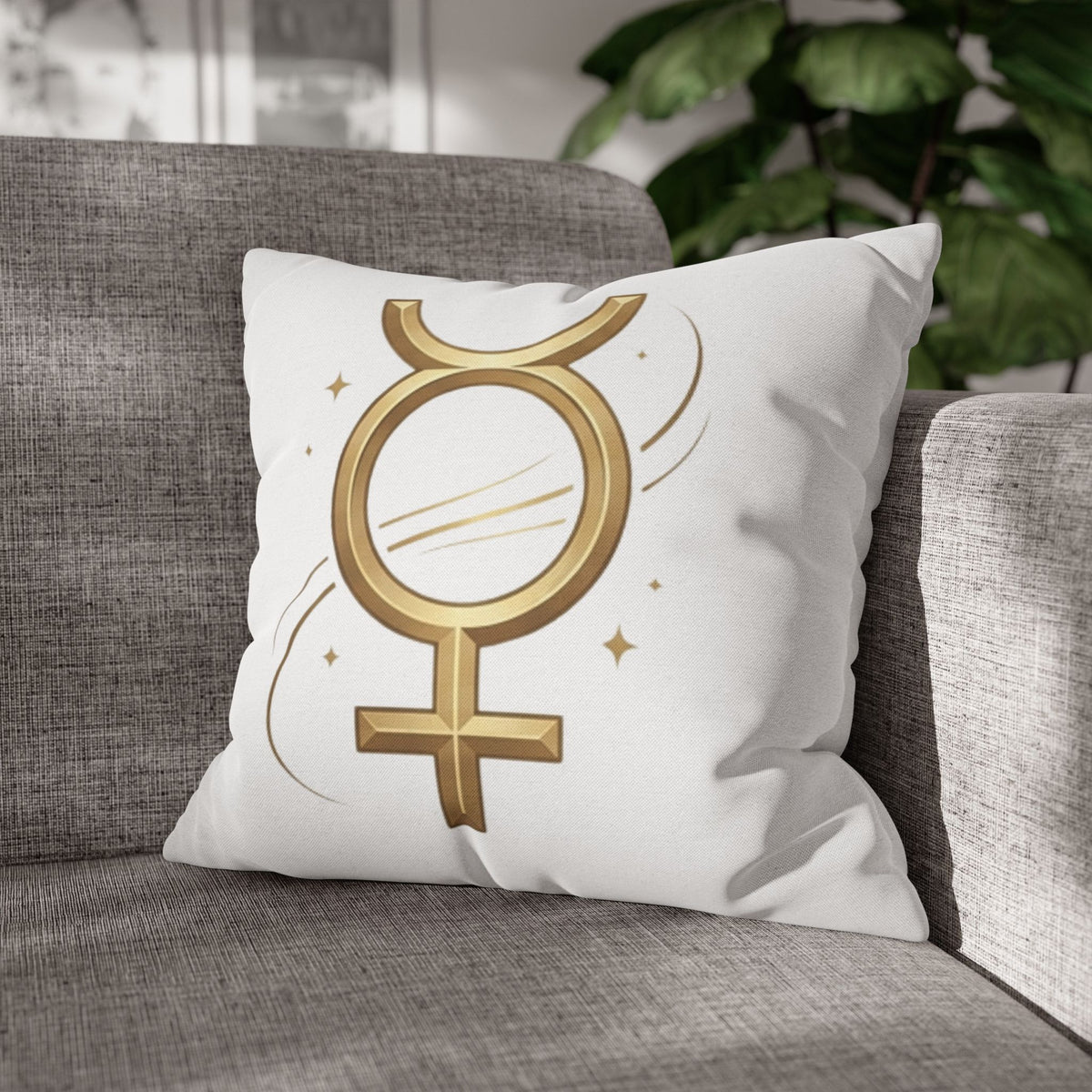 Virgo Mercury Retrograde Golden Glyph Pillowcase