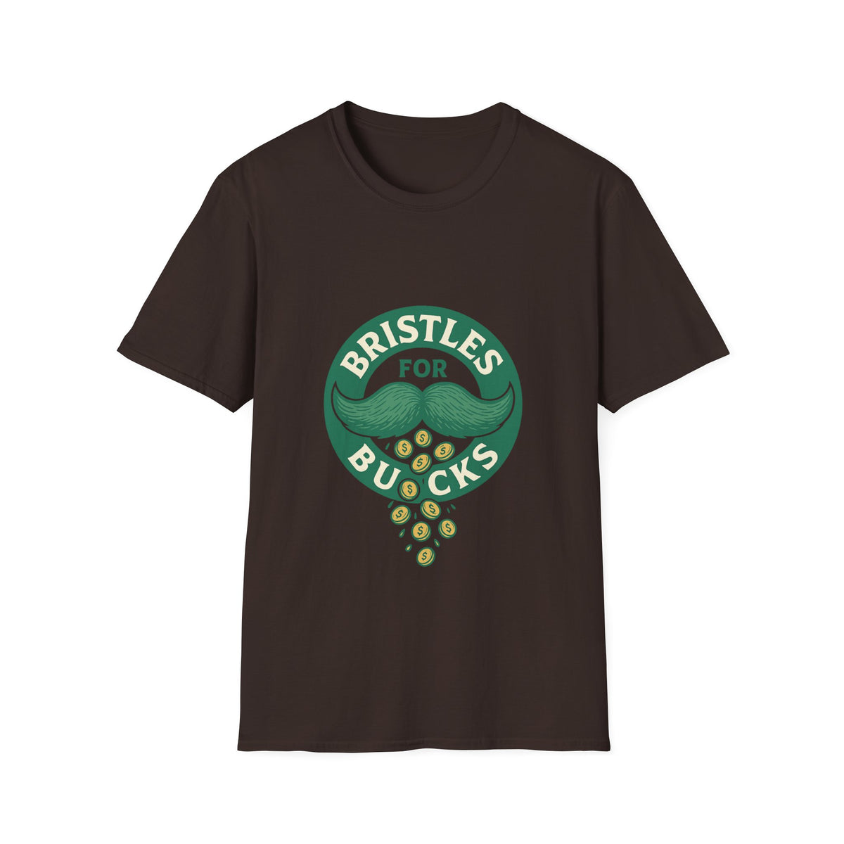 Bristles for Bucks T‑Shirt — Vintage Green Charity Donation Logo Tee - Trending Now - October 2026