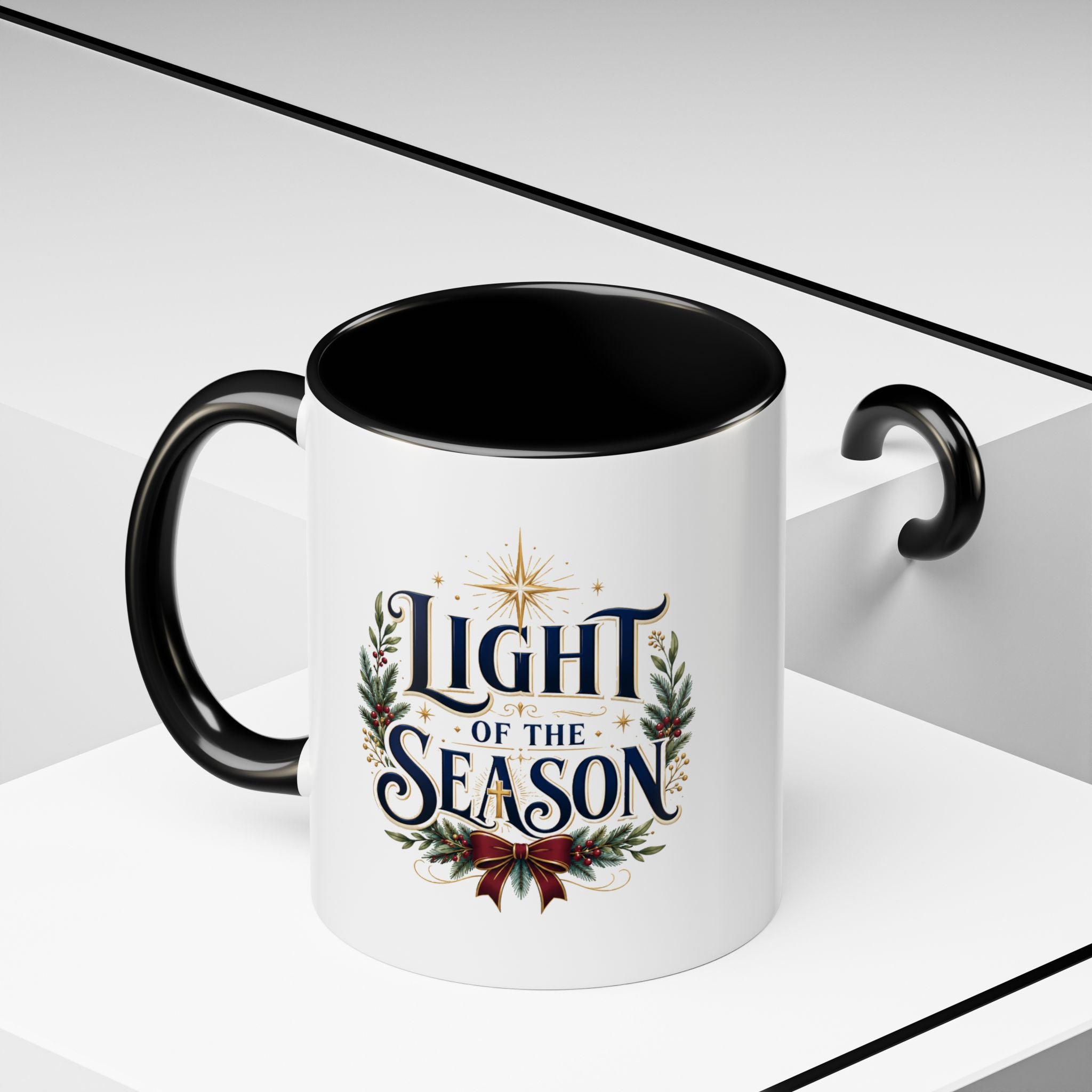 Christmas Light of the Season Accent Coffee Mug — Holiday Christmas Tea Cup