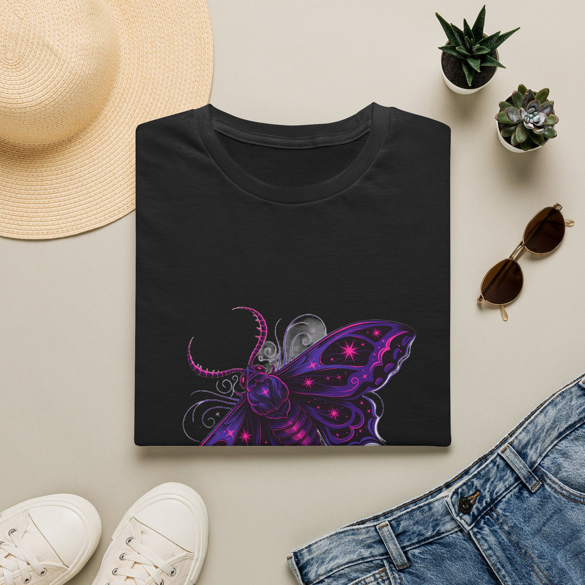 Dream Girl Wallahi Moth T-Shirt - Celestial Goth Graphic Tee - Trending Now - September 2026