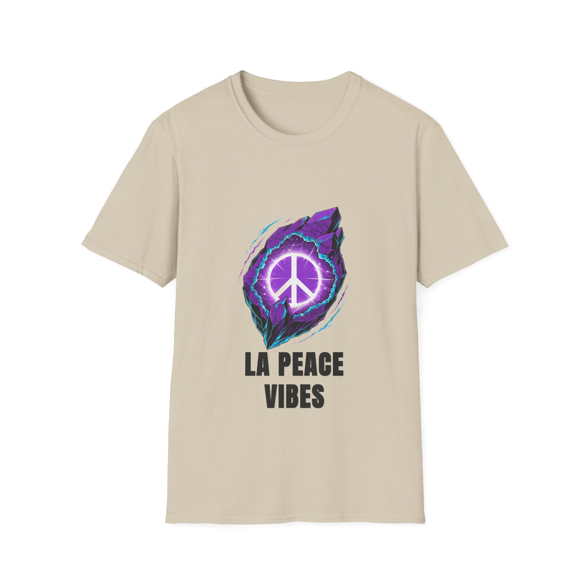Peace Vibes T-Shirt — Purple Neon Peace Sign Graphic - Trending Now - August 2026