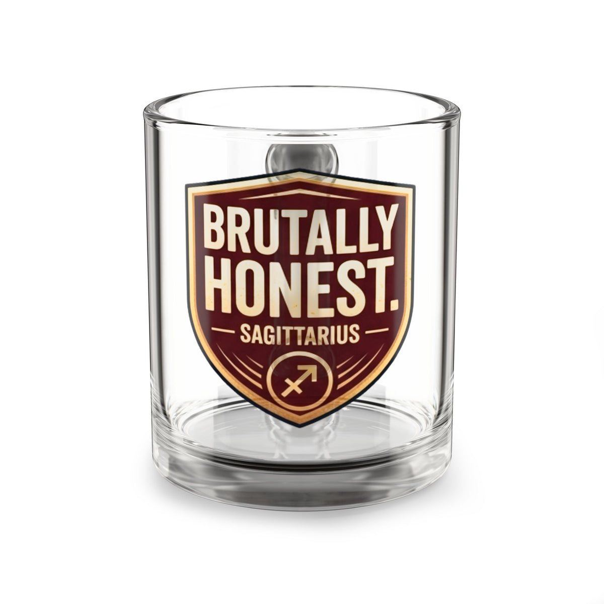 Sagittarius Glass Mug  — 'Brutally Honest Sagittarius' 10oz Zodiac Coffee Cup