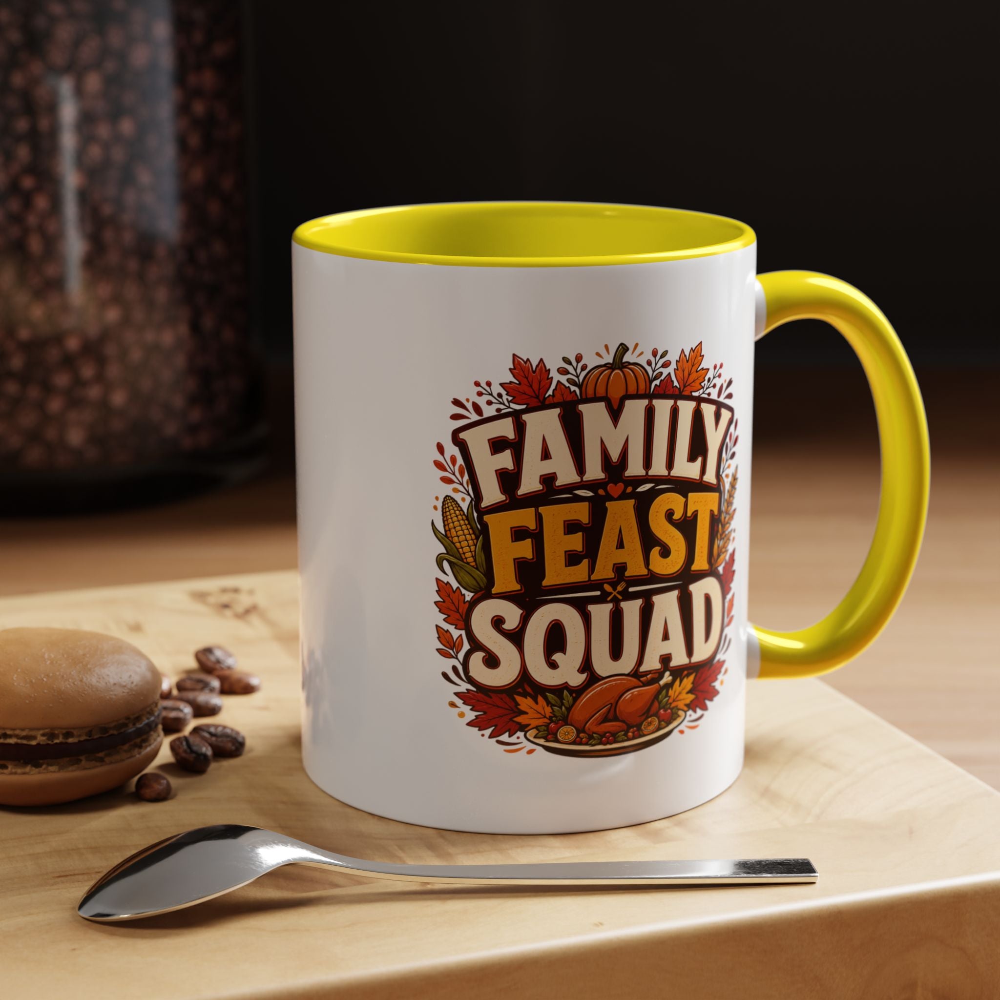Thanksgiving Mug Family Feast Squad Coffee Mug — Thanksgiving Fall Holiday Accent Mug