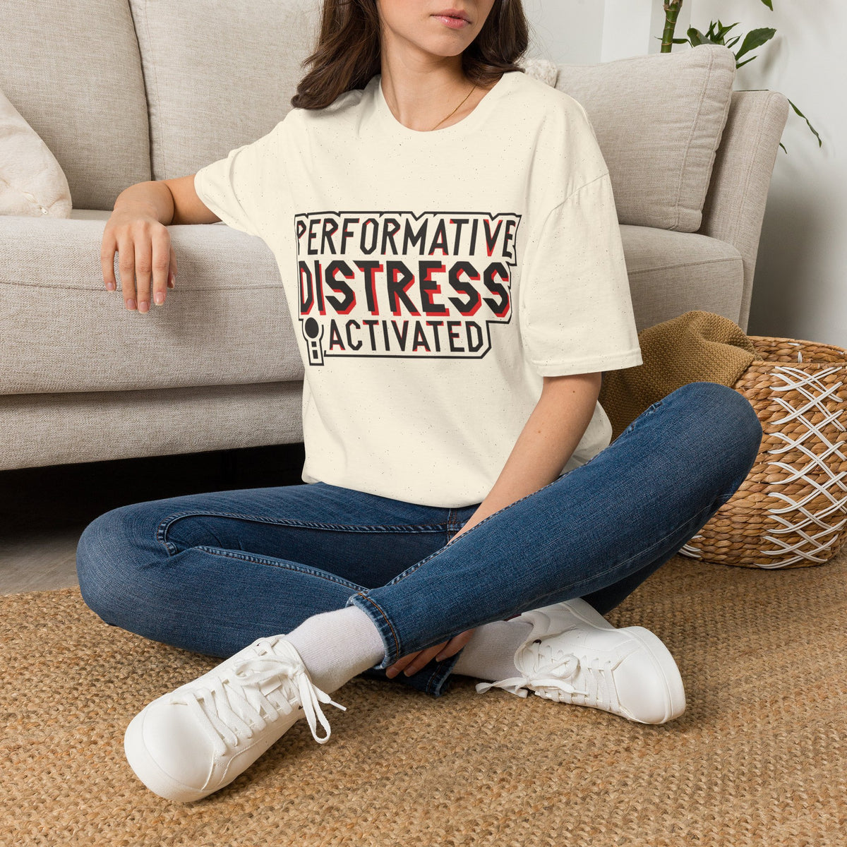 Performative Distress Activated T-Shirt - Trending Now - August 2026