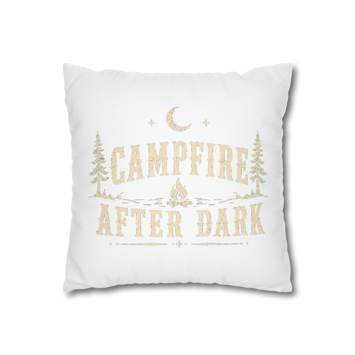 Campfire After Dark Throw Pillowcase Milo Bailey Dog Dad Mom – Rustic Outdoor Camping Accent