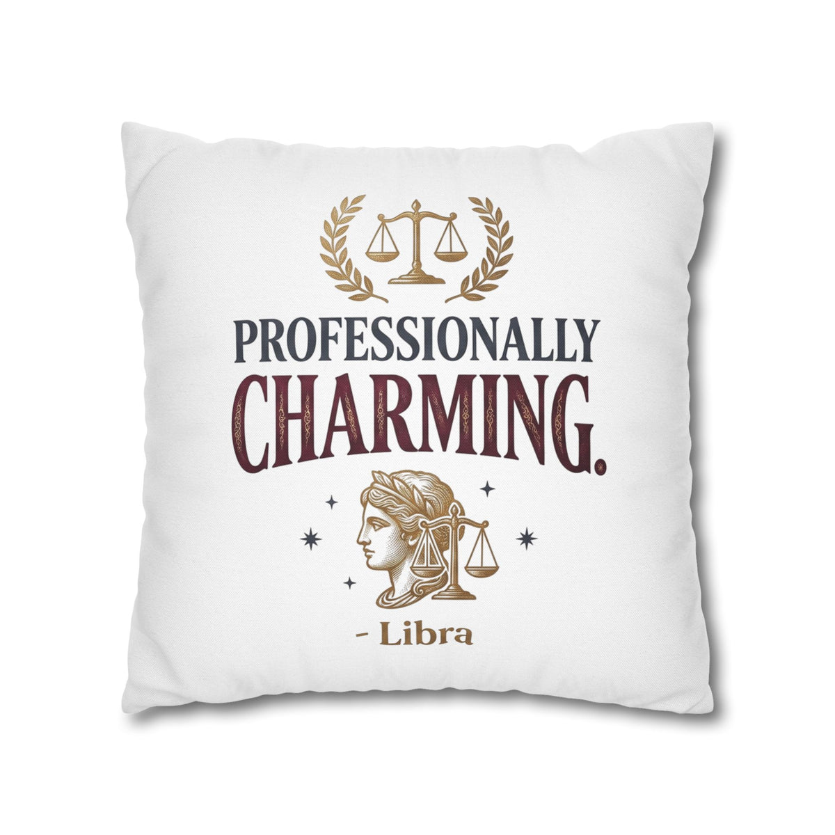 Libra Zodiac Professionally Charming Spun Polyester Square Pillowcase