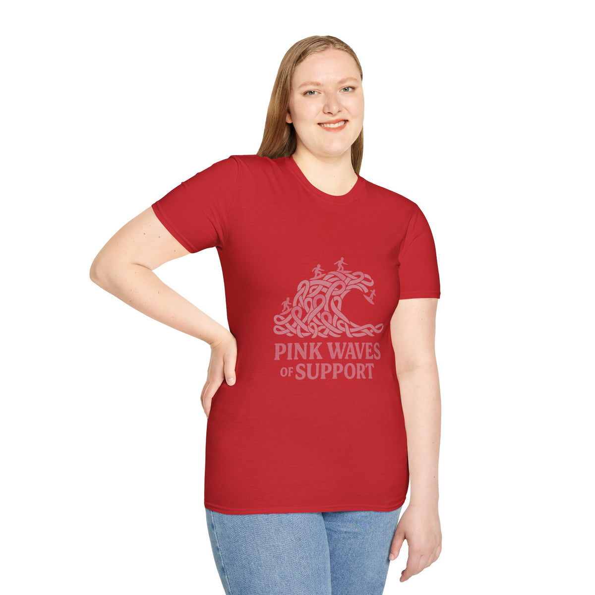 Pink Waves of Support T-Shirt — Breast Cancer Awareness Pink Wave Tee - Trending Now - October 2026