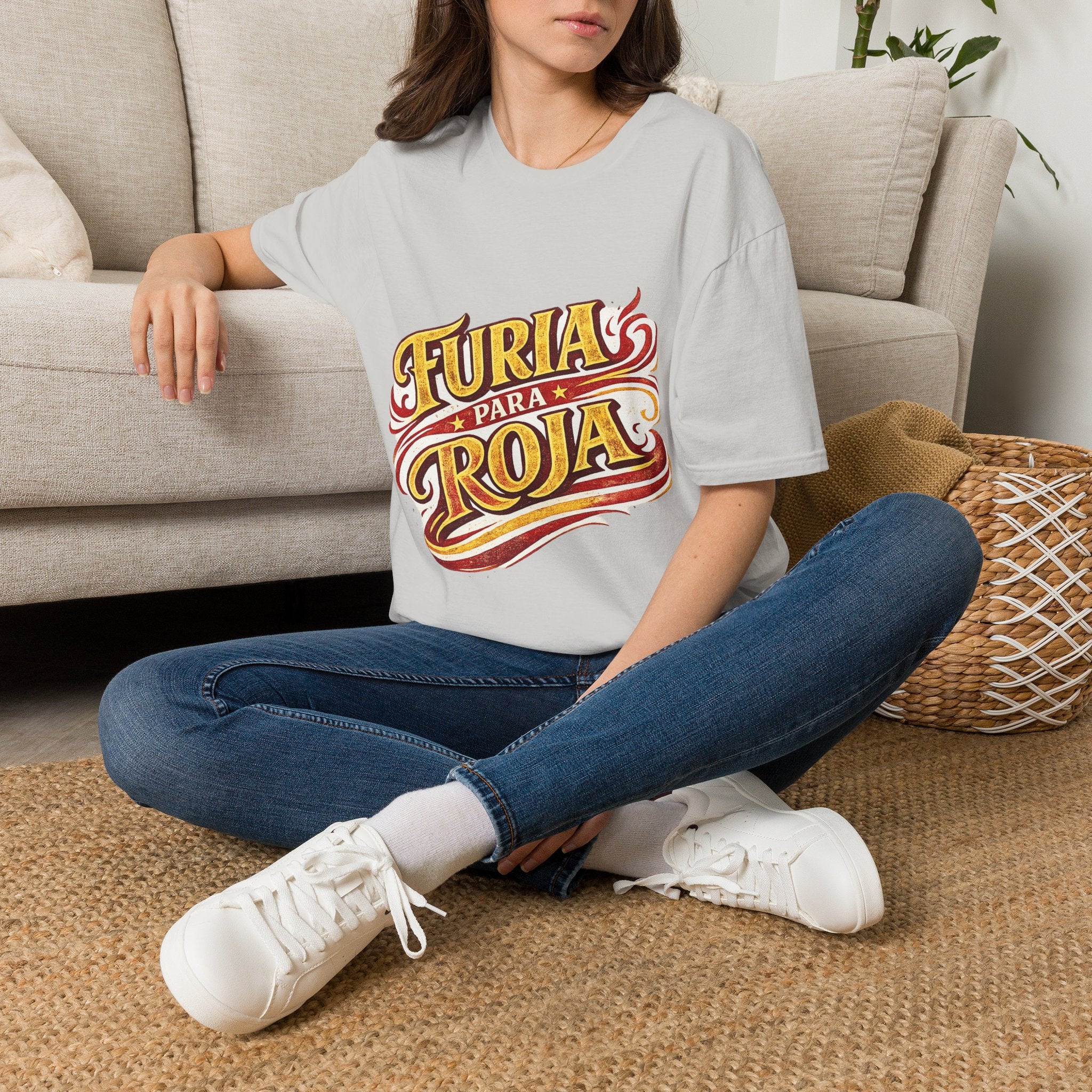 Spain Furia Para Roja T-Shirt — Vintage Flame Spanish Pride Soccer Tee