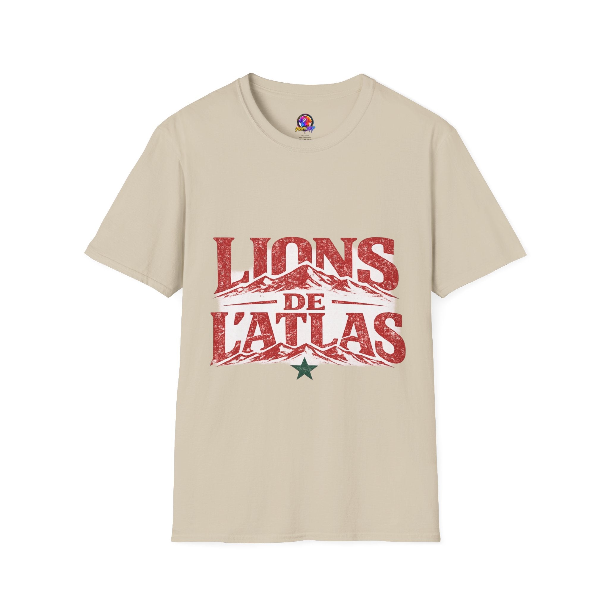 Morocco Lions de Atlas T-Shirt — Vintage Moroccan Atlas Mountain Graphic Tee