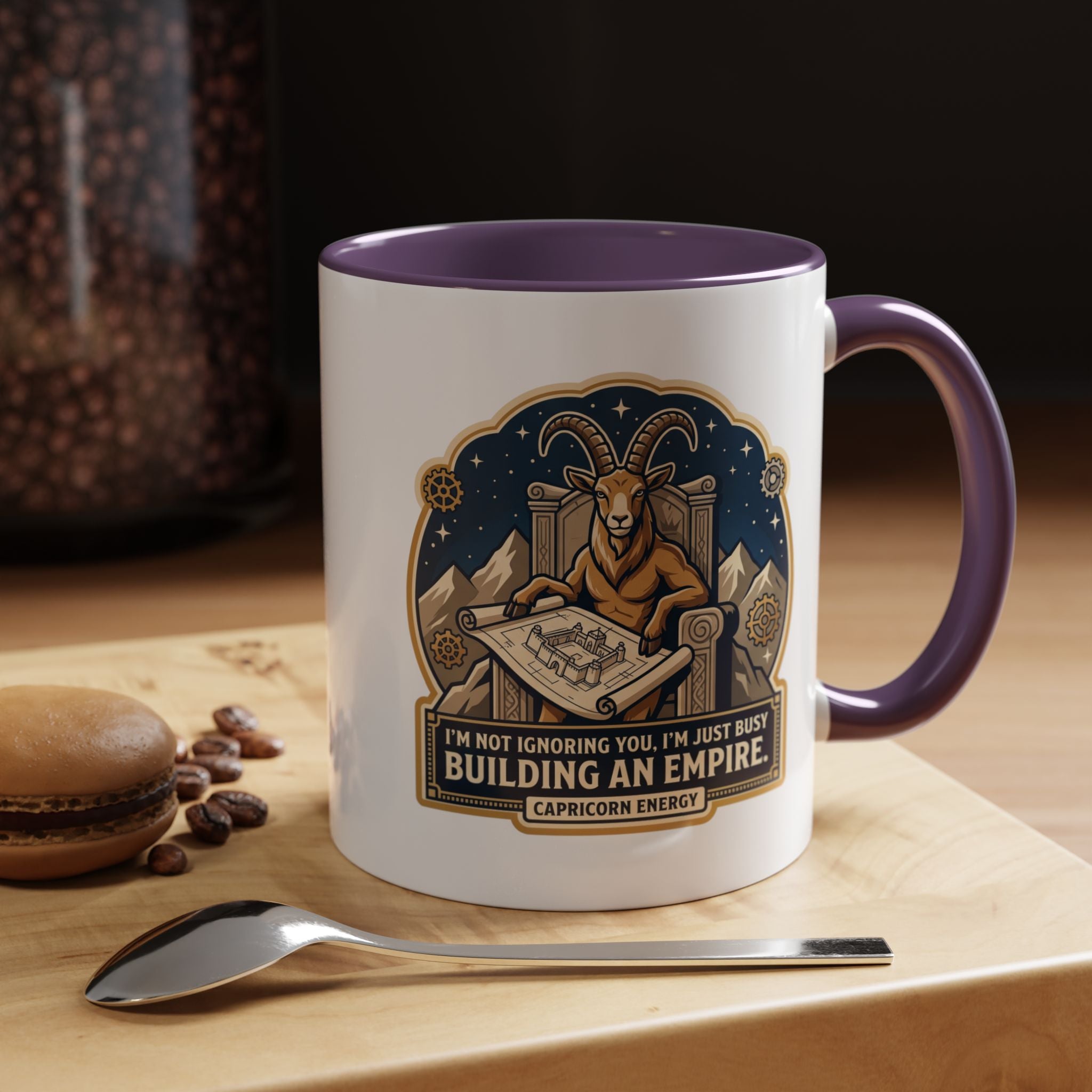 Capricorn Coffee Mug — “I’m Not Ignoring You, I’m Just Busy Building an Empire”