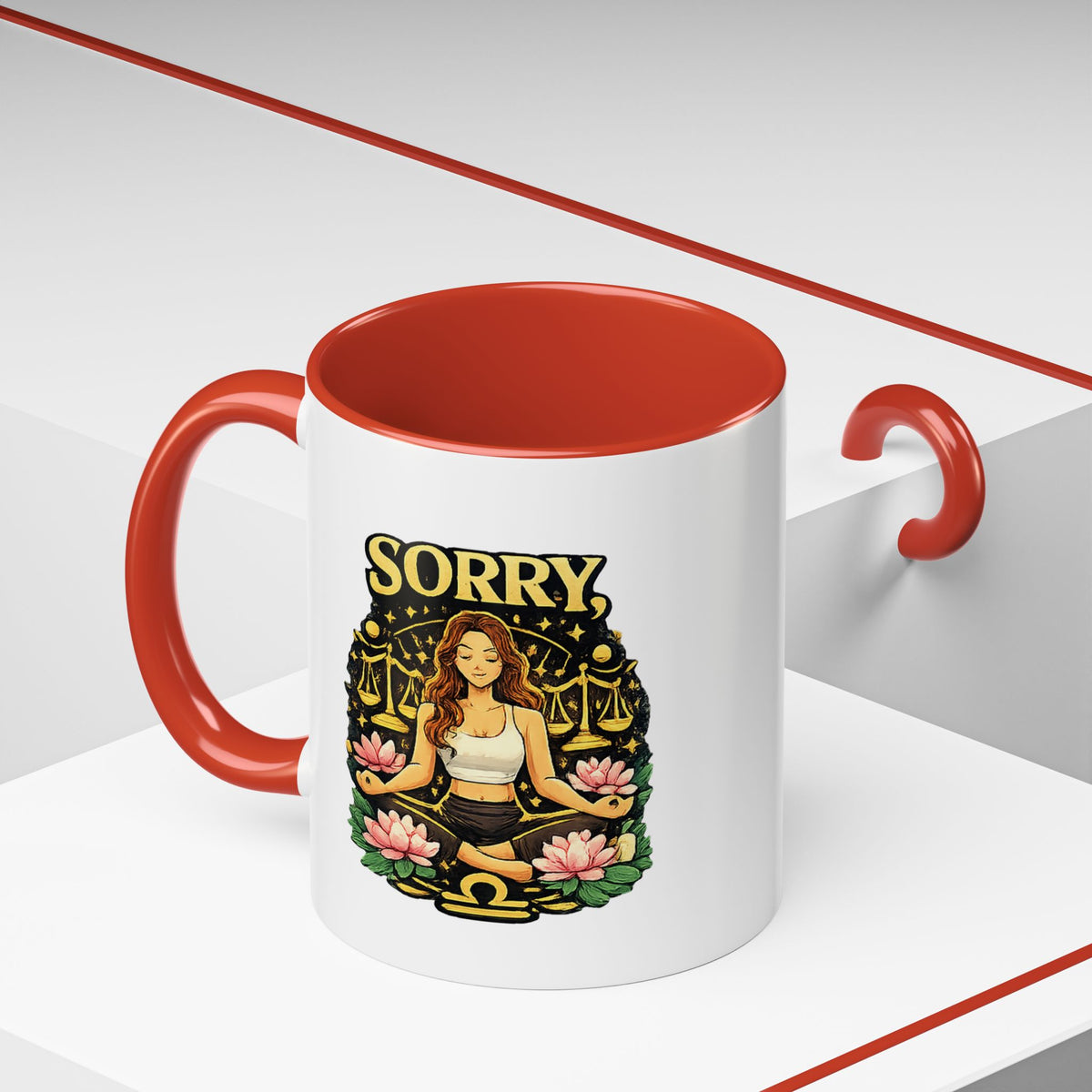 Libra Zodiac Accent Coffee Mug