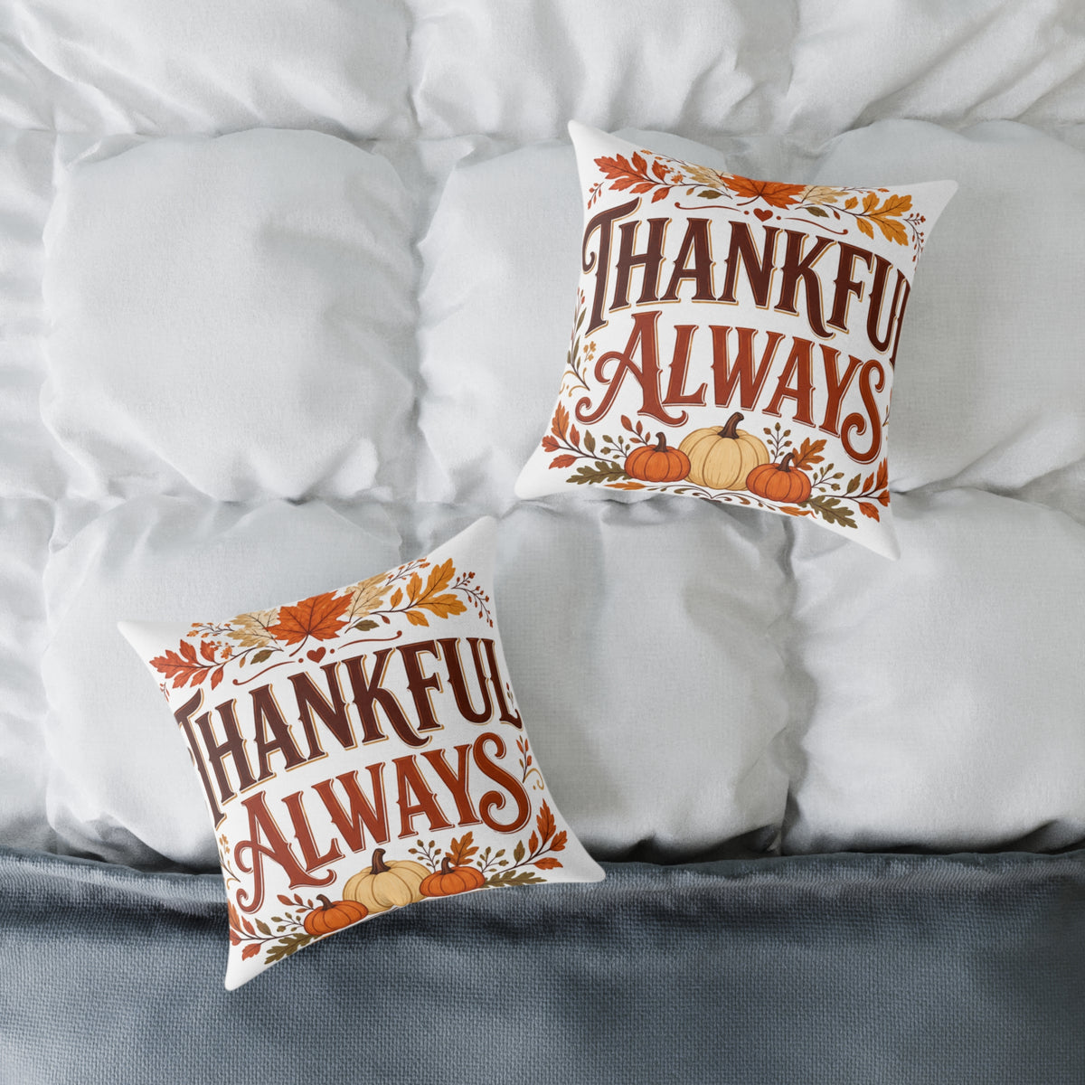 Thanksgiving Thankful Always Fall Throw Pillow