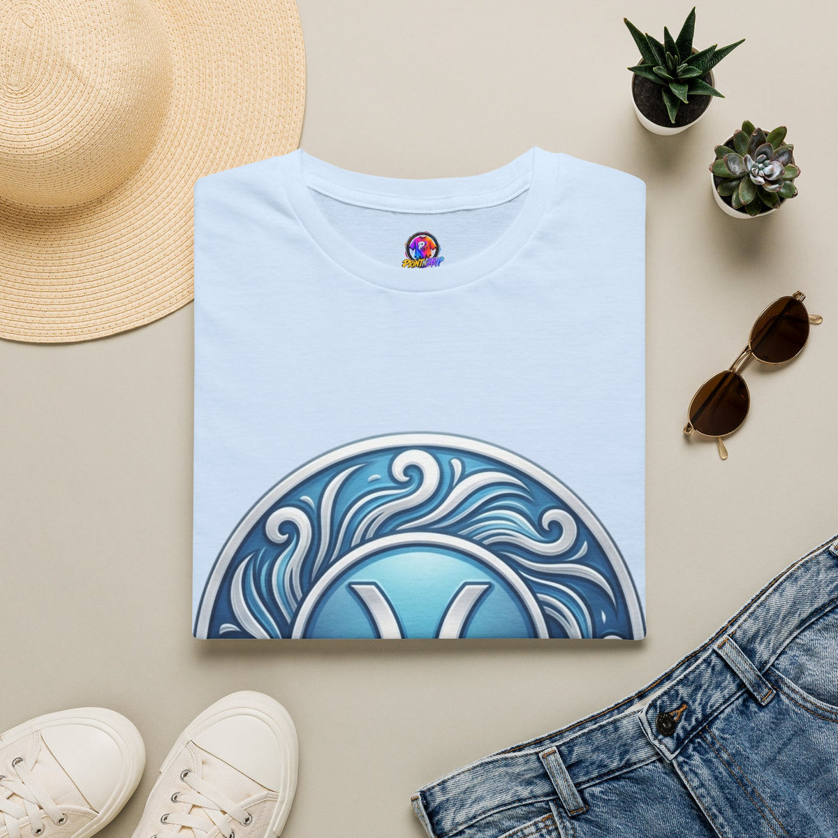 Pisces Zodiac T-Shirt – Blue Water Sign Astrology Tee