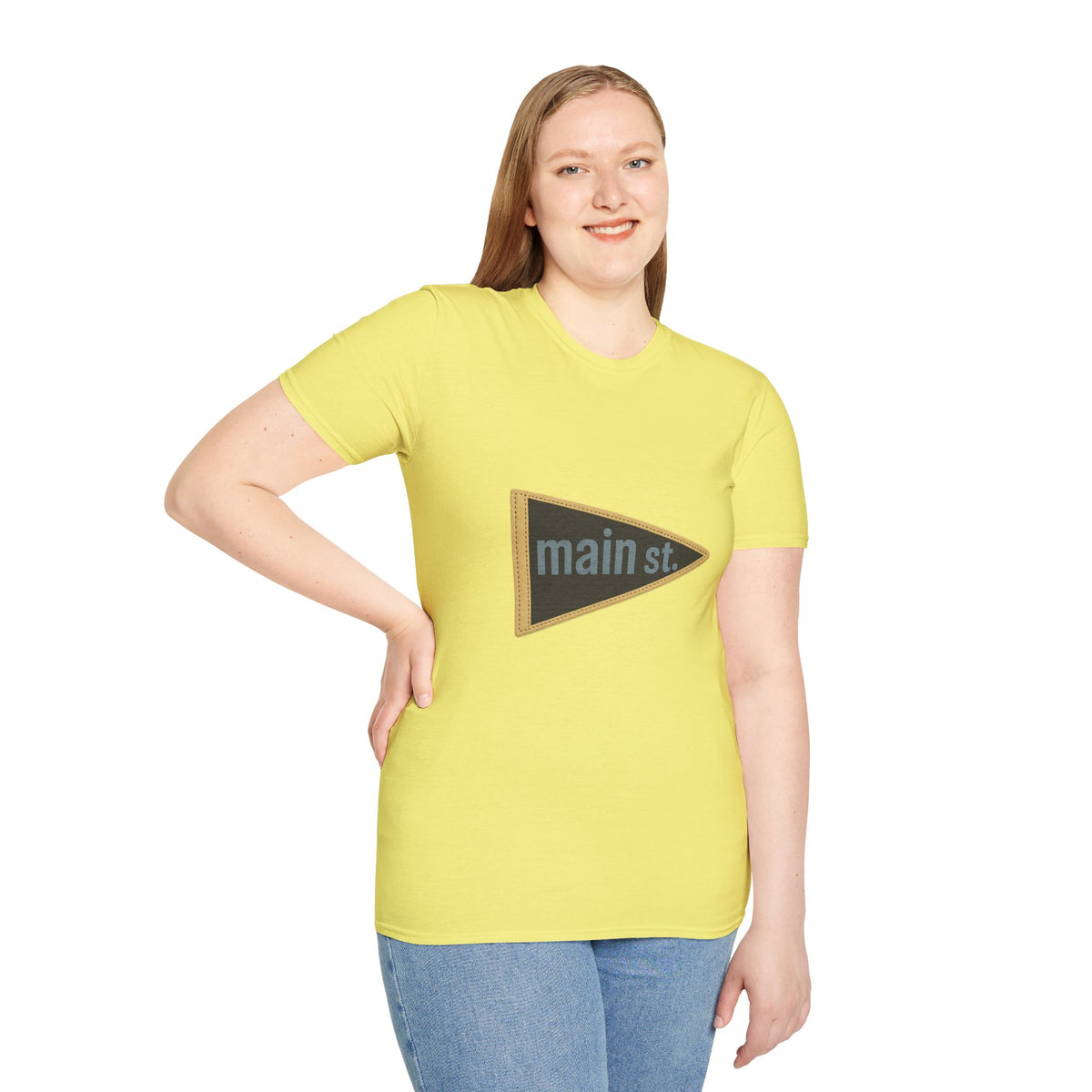 Main St. Triangle Logo T‑Shirt — Vintage Retro Street Sign Graphic Tee - Trending Now - August 2026