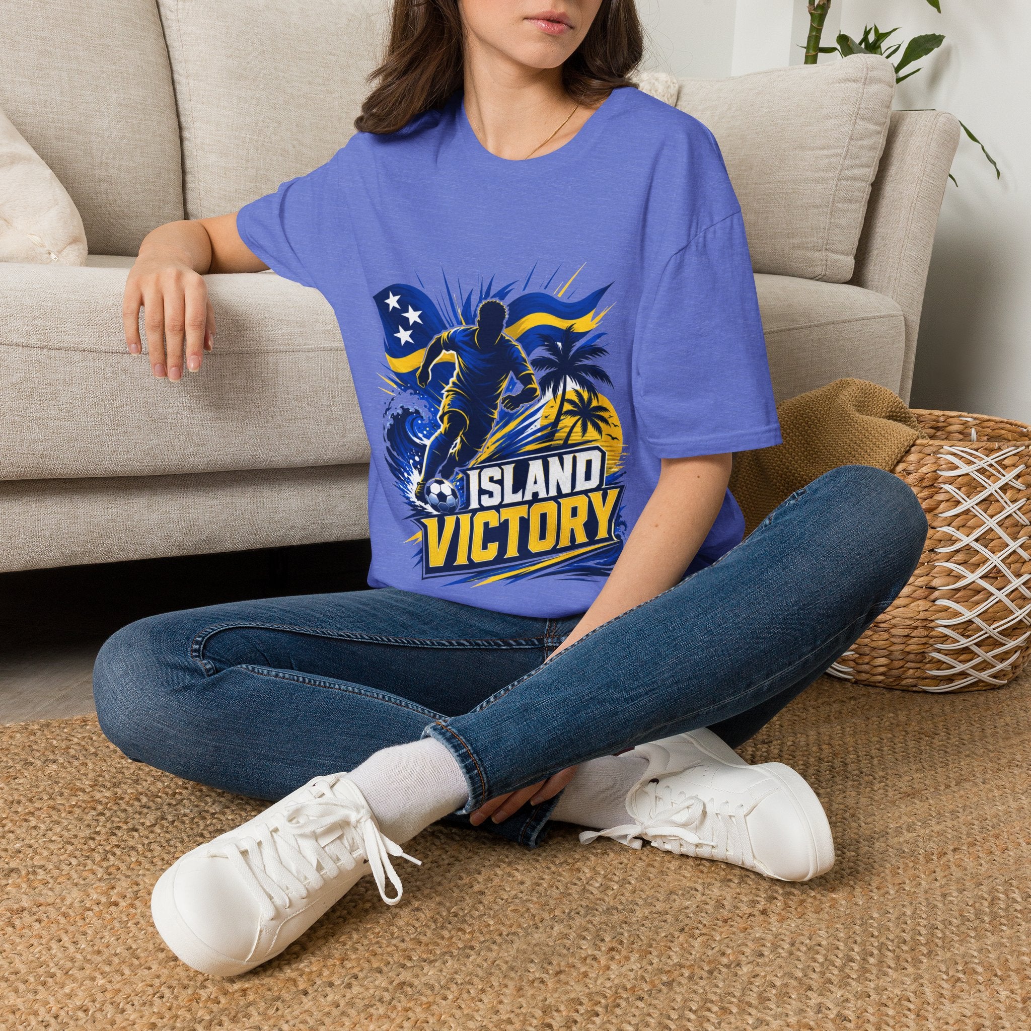 Curacao Island Victory T-Shirt — Tropical Surf Soccer Graphic Tee