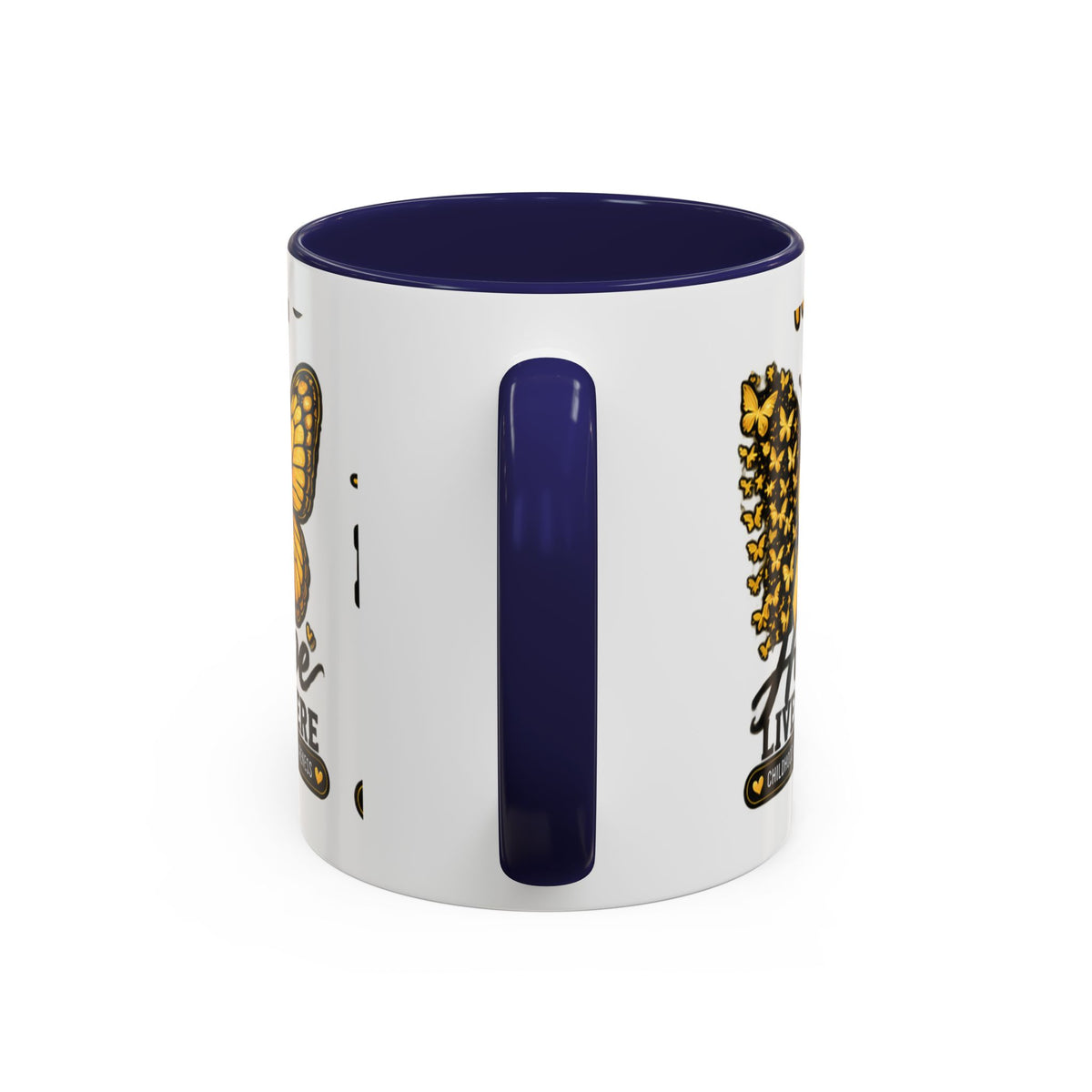 Children’s Cancer Awareness Accent Coffee Mug — "Hope Lives Here" (11/15oz)