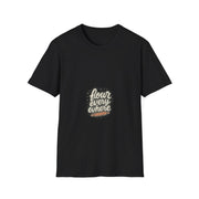 "Flour Everywhere" Funny Sourdough Baking Tee - Retro Groovy Baker Quote White T-Shirt - Trending Now - September 2026