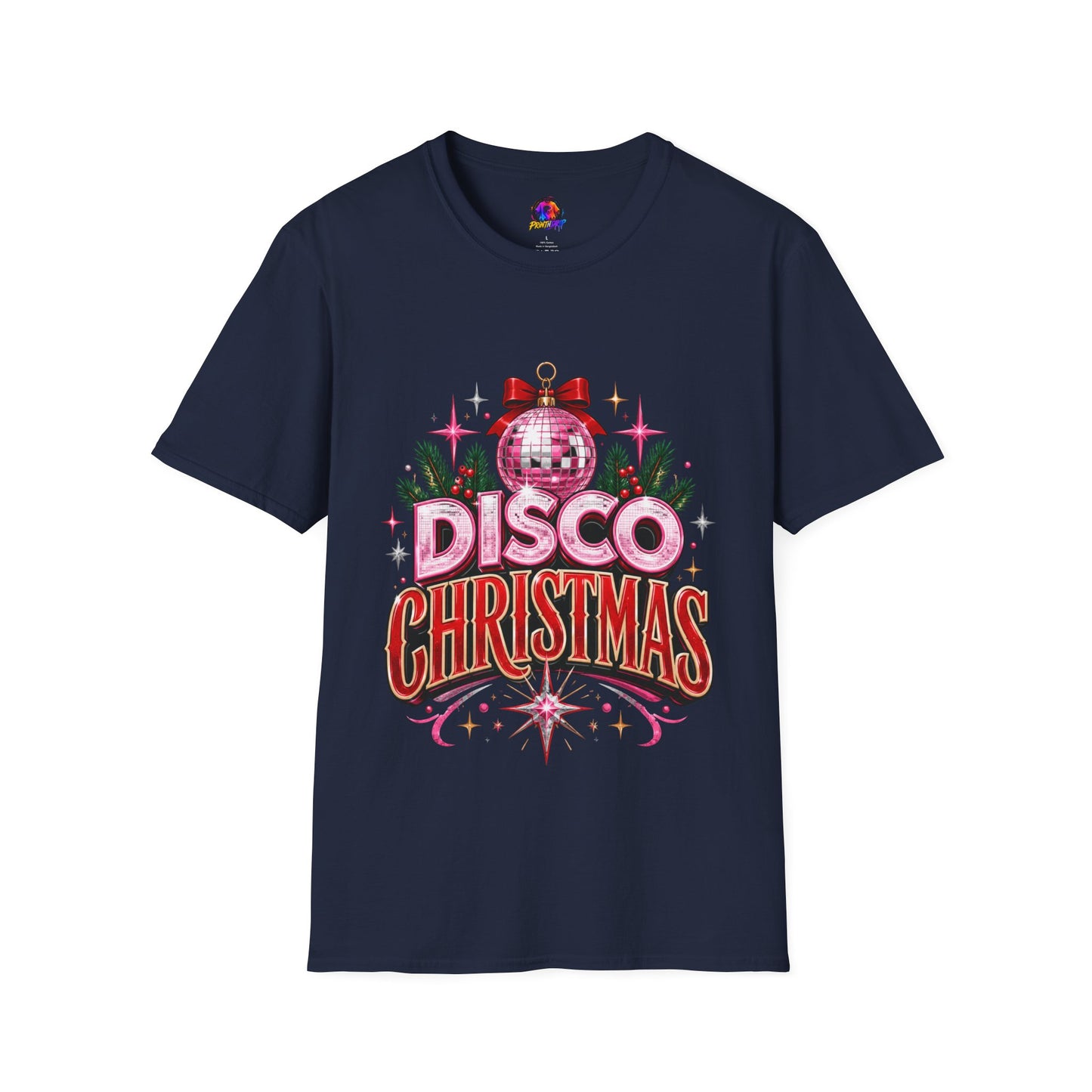 Disco Christmas T-Shirt — Retro Glitter Ornament Holiday Tee