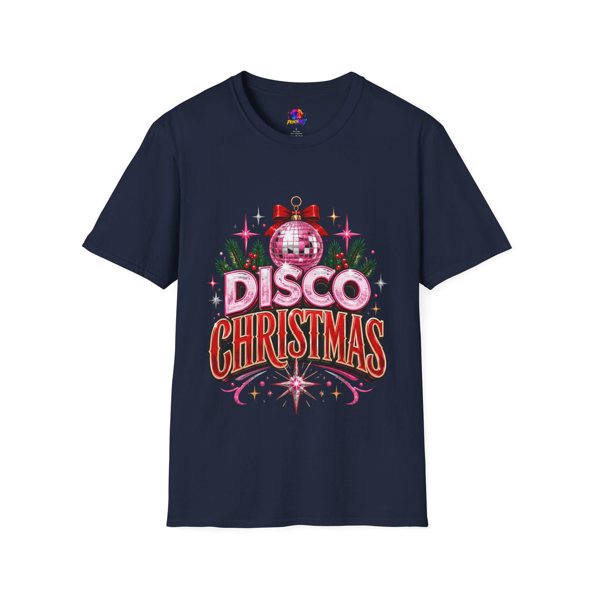 Disco Christmas T-Shirt — Retro Glitter Ornament Holiday Tee