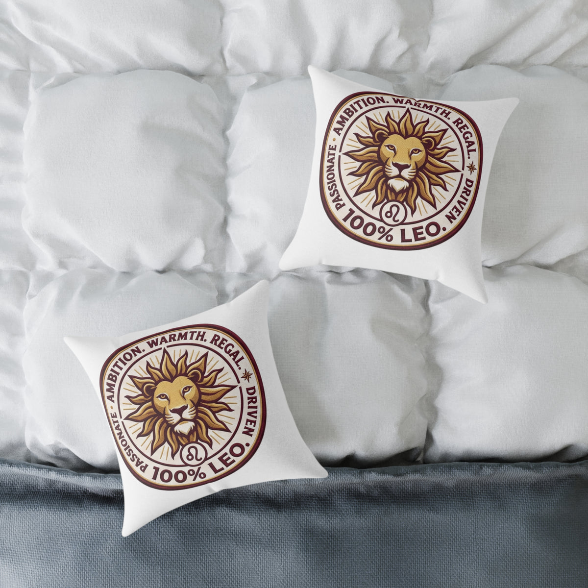 Leo Zodiac Ambition Warmth Square Poly Canvas Pillow