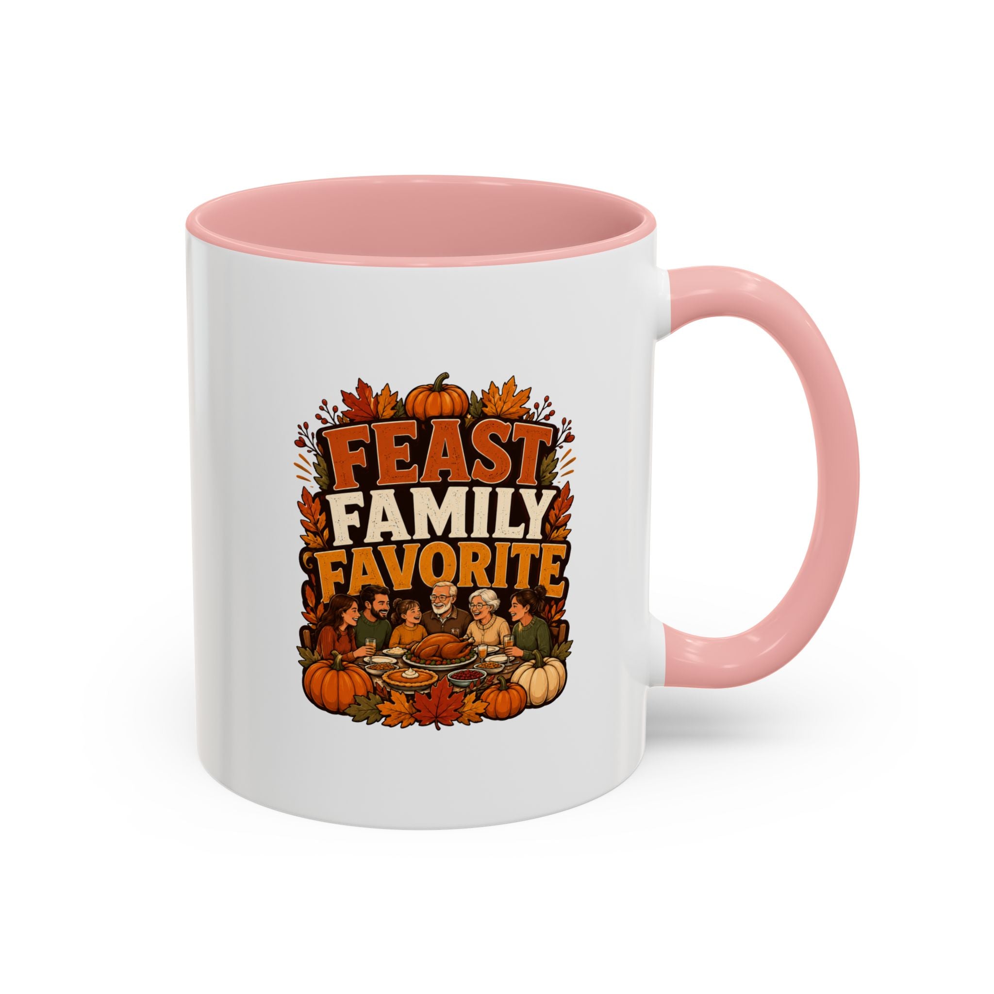 Thanksgiving Mug Feast Family Favorite Coffee Mug — Thanksgiving Pumpkin Autumn Design