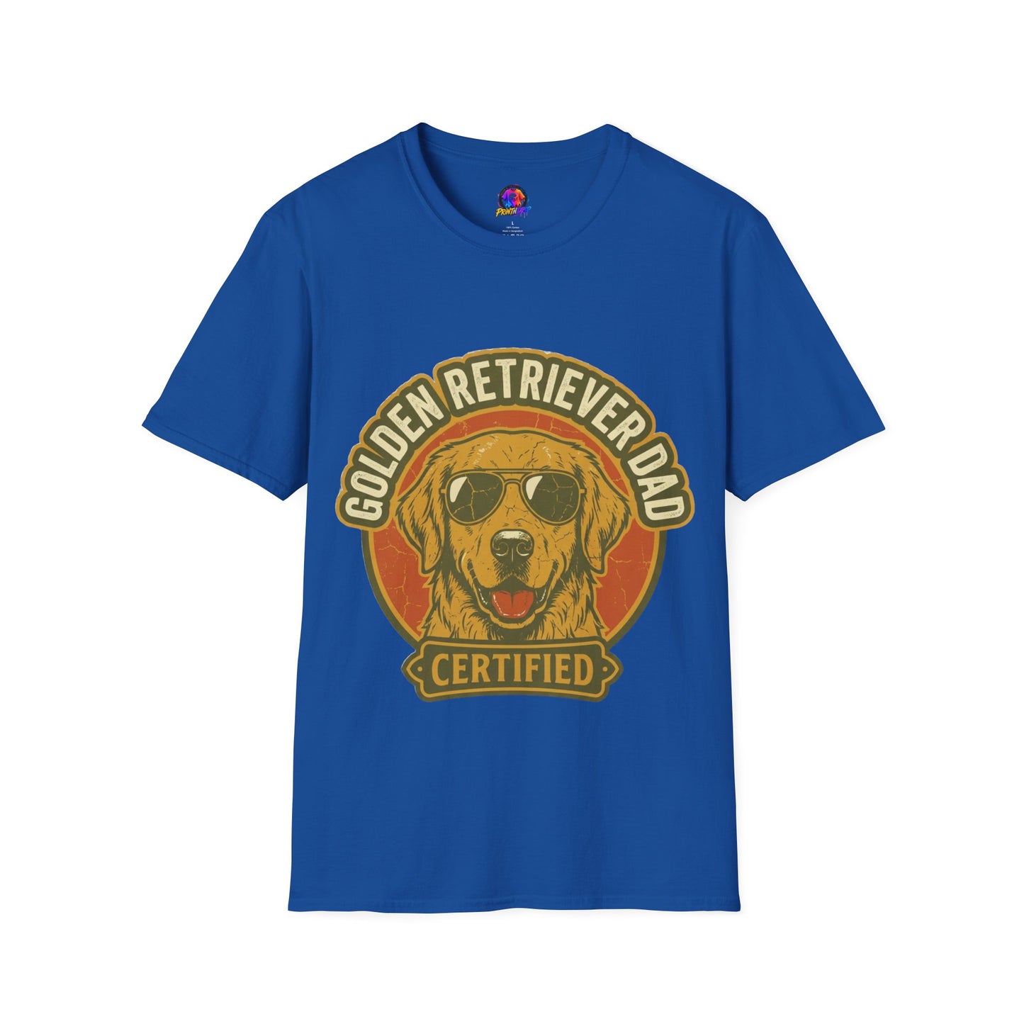 Golden Retriever Dad T-Shirt — Certified Retro Dog Dad Tee
