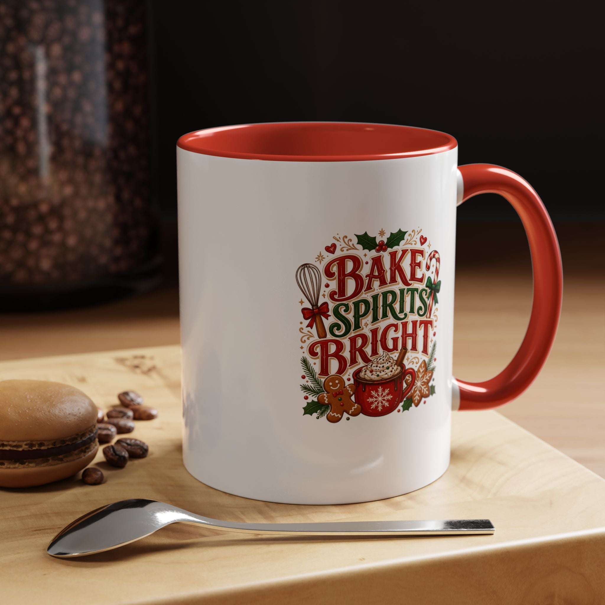 Bake Spirits Bright Coffee Mug — Christmas Baking Holiday Mug