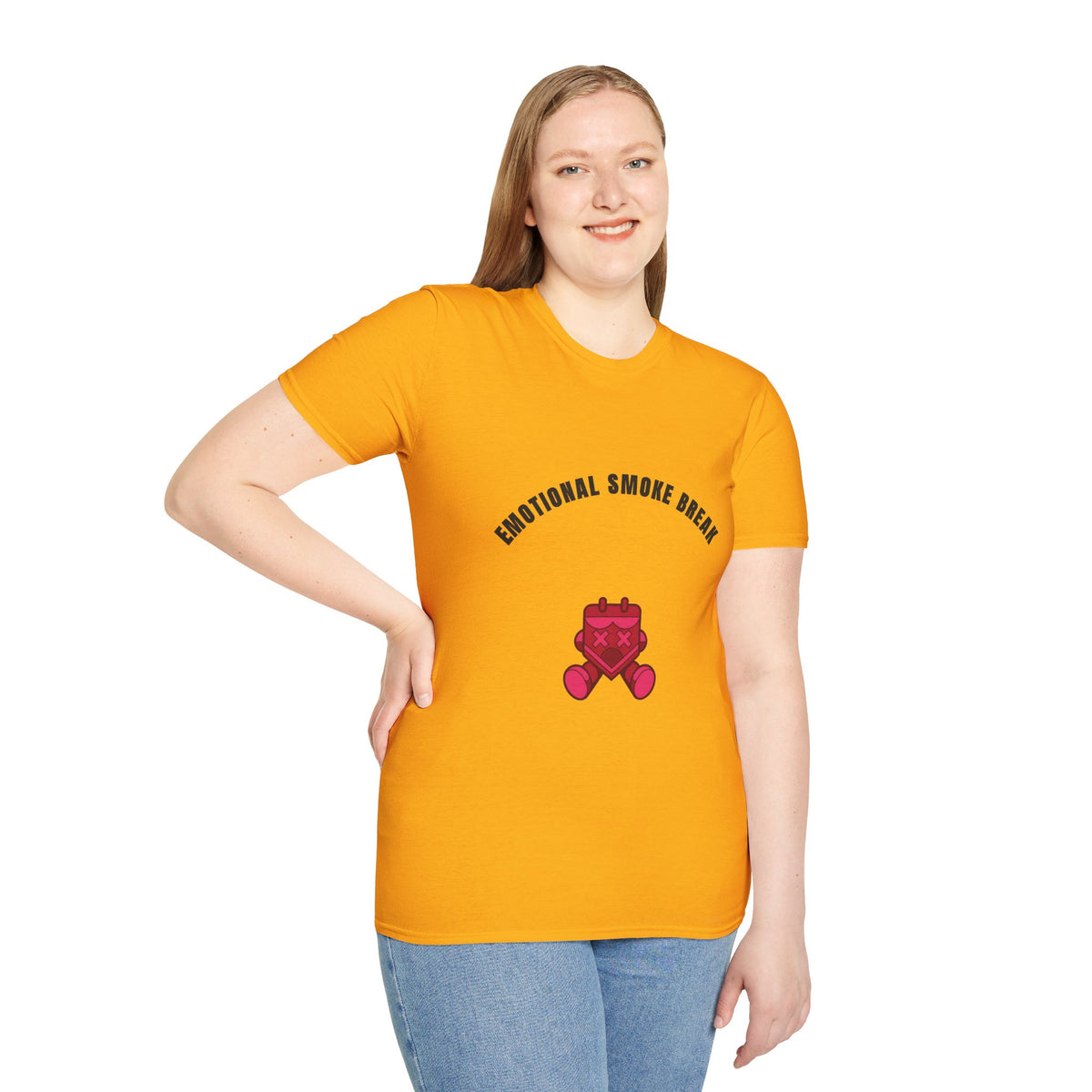 Emotional Smoke Break T-Shirt — Funny Self-Care Graphic Tee with Heart Character - Trending Now - September 2026
