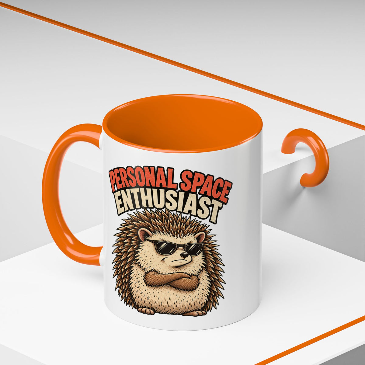 Funny And Witty "Personal Space Enthusiast" Accent Coffee Mug (11, 15oz)