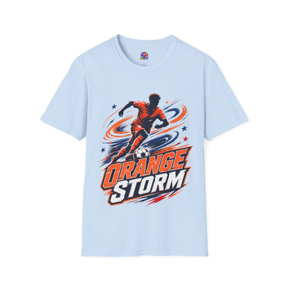 Netherlands Orange Storm Soccer T-Shirt — Dynamic Player Graphic Tee