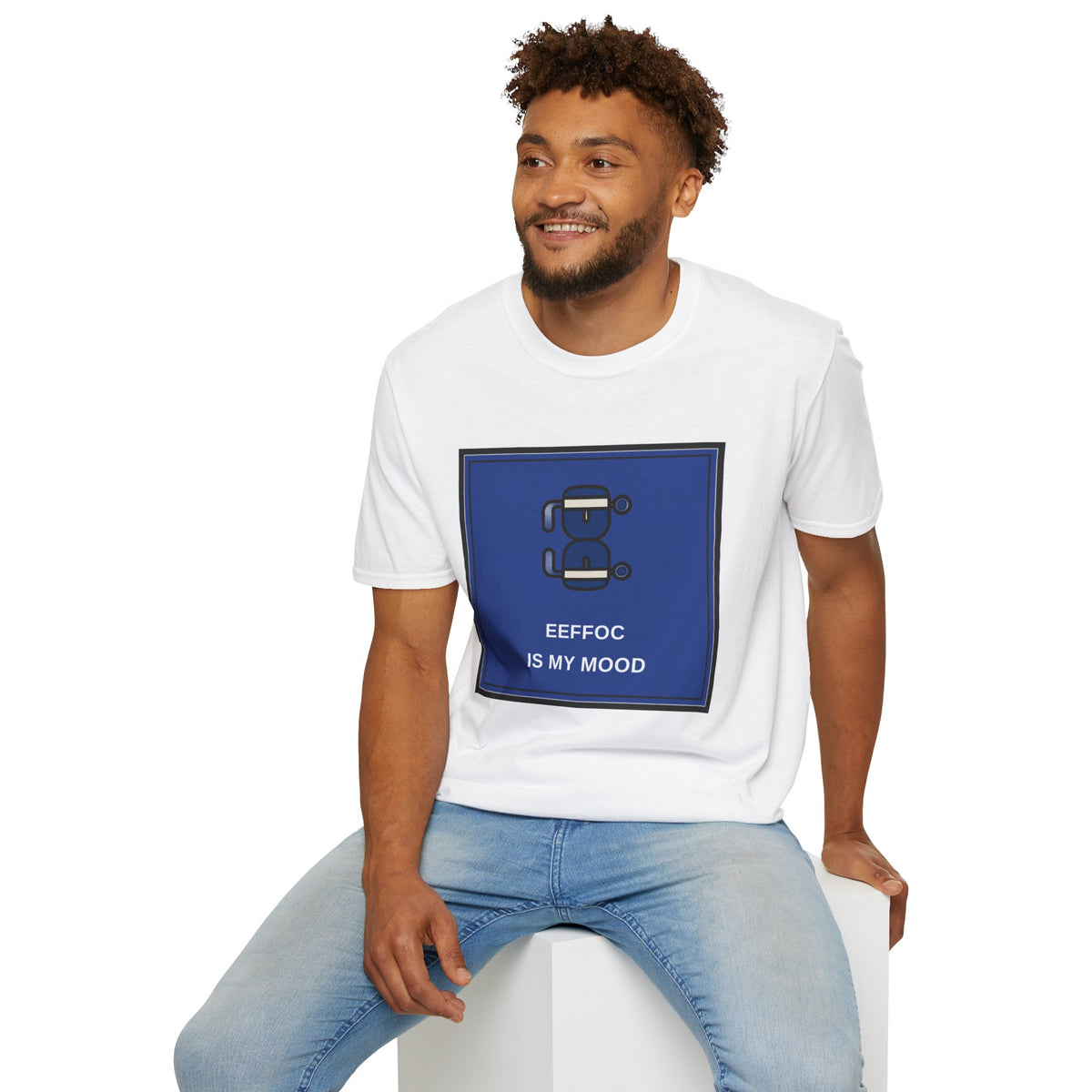 T‑Shirt — 'BeeFoc Is My Mood' Blue Robot Graphic Tee - Trending Now - August 2026