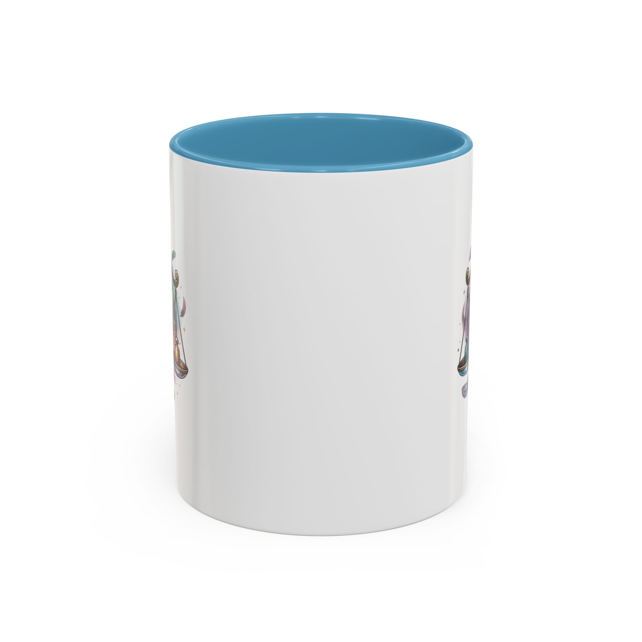 Libra Zodiac Scales Accent Coffee Mug — Astrology Constellation Gift
