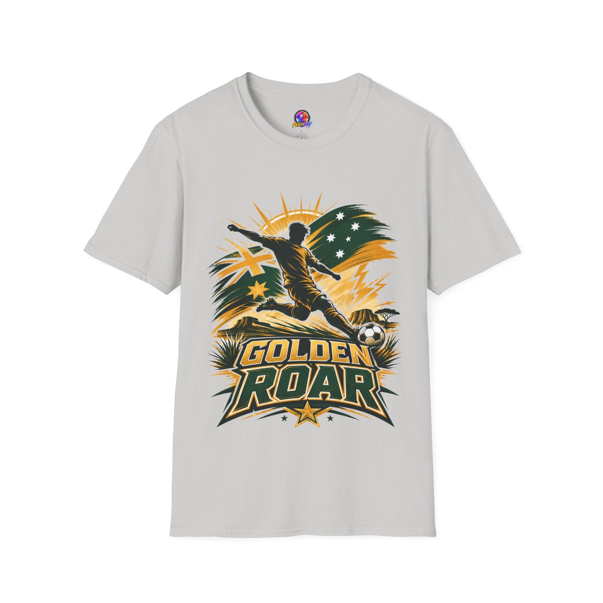 Australia Golden Roar Soccer T-Shirt — Australian Football Fan Tee