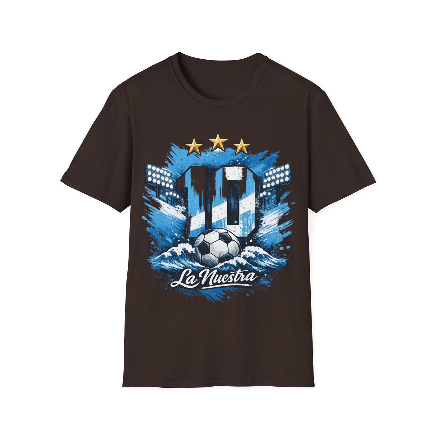Argentina Soccer Fan T-Shirt — 'La Nuestra' #10 Jersey Design